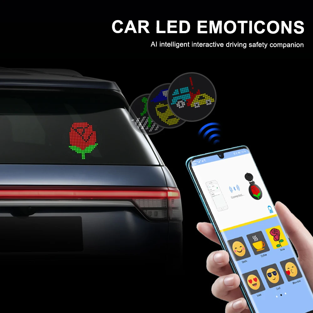 Car Rear Windshield Pixel Display Bluetooth APP Control Sign LED Interactive Screen Programmable LED Lamp Car Accessories
Car Rear Windshield Pixel Display Bluetooth APP Control Sign LED Interactive Screen Programmable LED Lamp Car Accessories