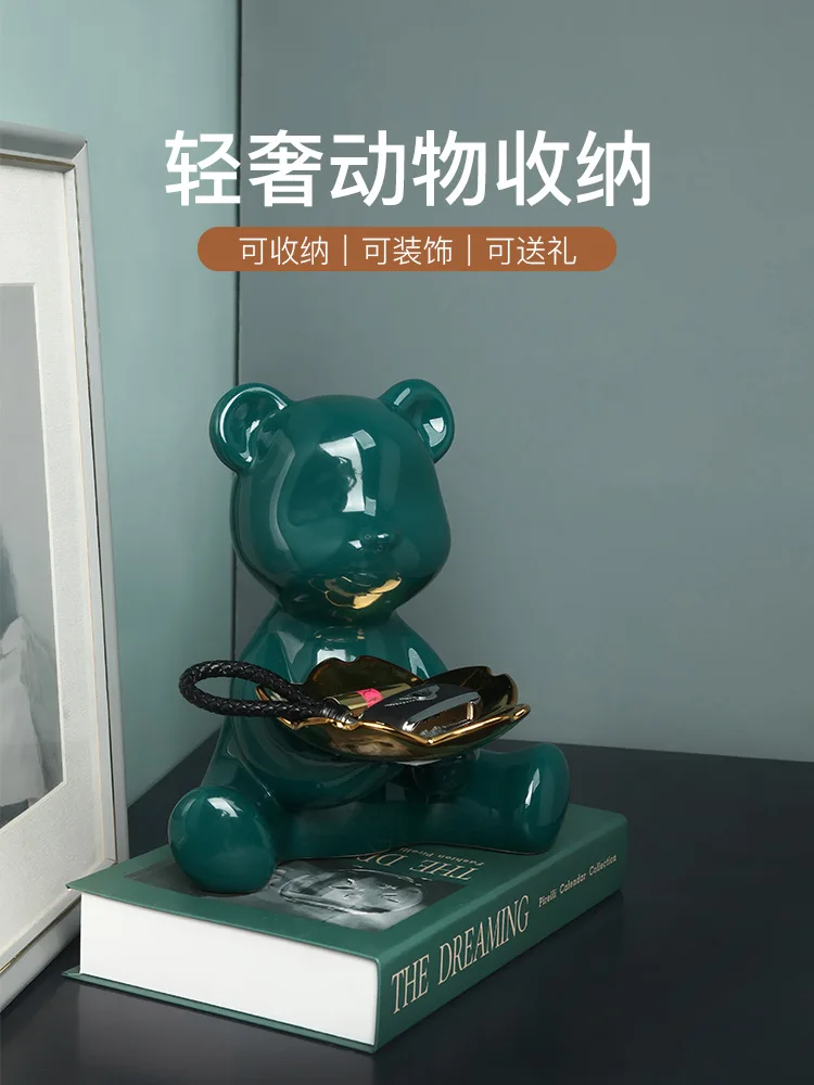 Nordic Light Luxury Bear Decorations and Ornaments Ceramic Creative Porch Keys Pendant Storage Home Housewarming Gift Furnishing
Nordic Light Luxury Bear Decorations and Ornaments Ceramic Creative Porch Keys Pendant Storage Home Housewarming Gift Furnishing