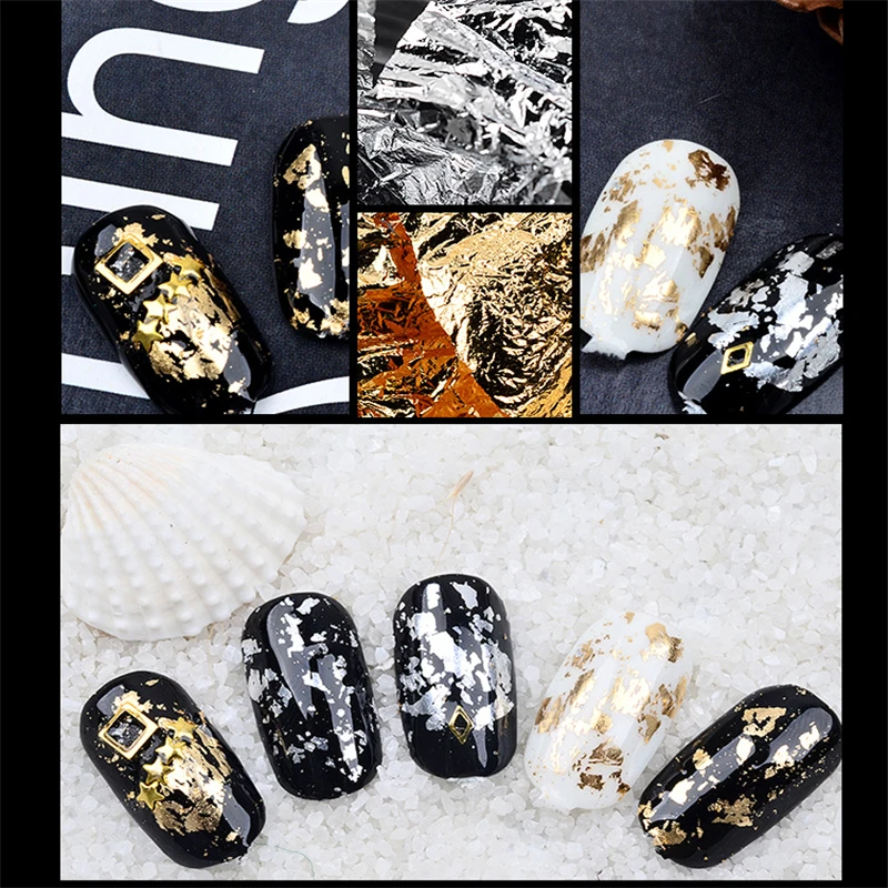 1 Box Gold Silver Irregular Aluminum Foil Paper Nail Art Sticker 3D Glitter DIY Manicure UV Gel Polish Nail Decoration Tools
1 Box Gold Silver Irregular Aluminum Foil Paper Nail Art Sticker 3D Glitter DIY Manicure UV Gel Polish Nail Decoration Tools