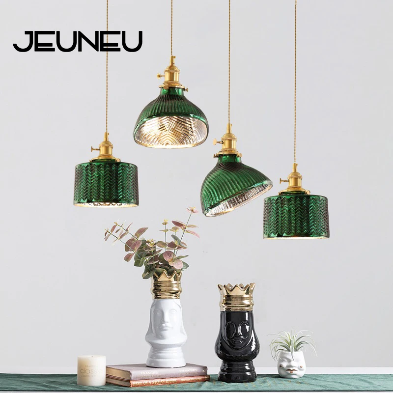 Modern Art Retro Brass Glass Pendant Light Green LED E27 European Style Living Room Dining Kitchen Bar Pendant Light
Modern Art Retro Brass Glass Pendant Light Green LED E27 European Style Living Room Dining Kitchen Bar Pendant Light
