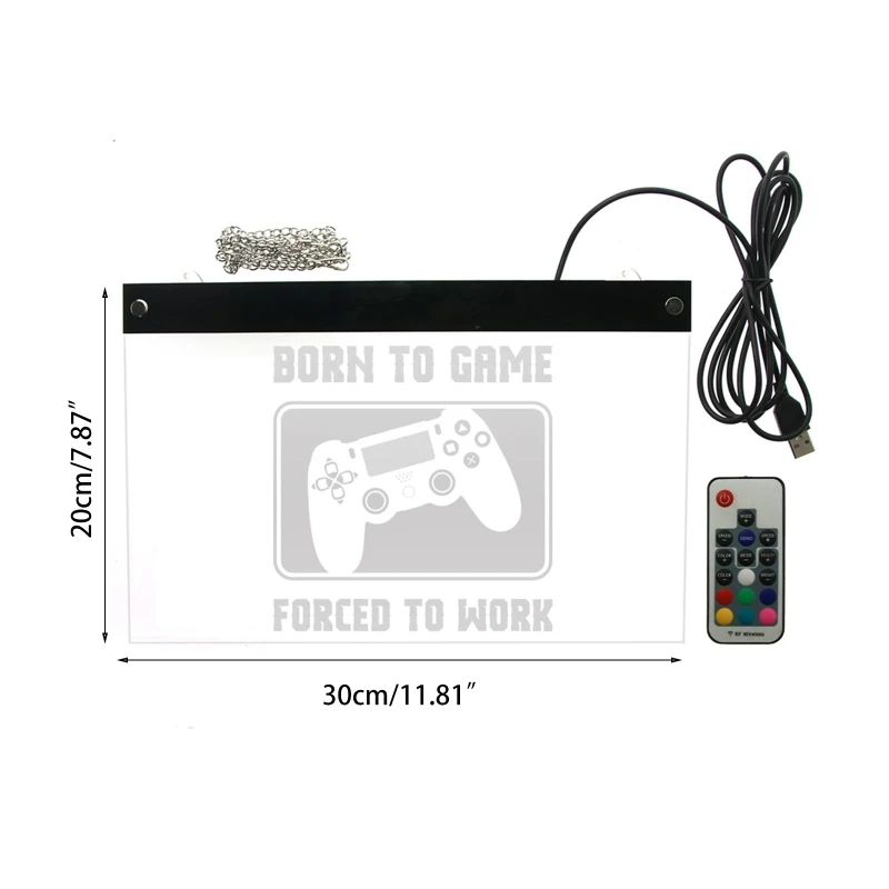 13MA Multi-color Hanging Tag Decorative Lights "Born To Game Forced To Work" Funny
13MA Multi-color Hanging Tag Decorative Lights "Born To Game Forced To Work" Funny