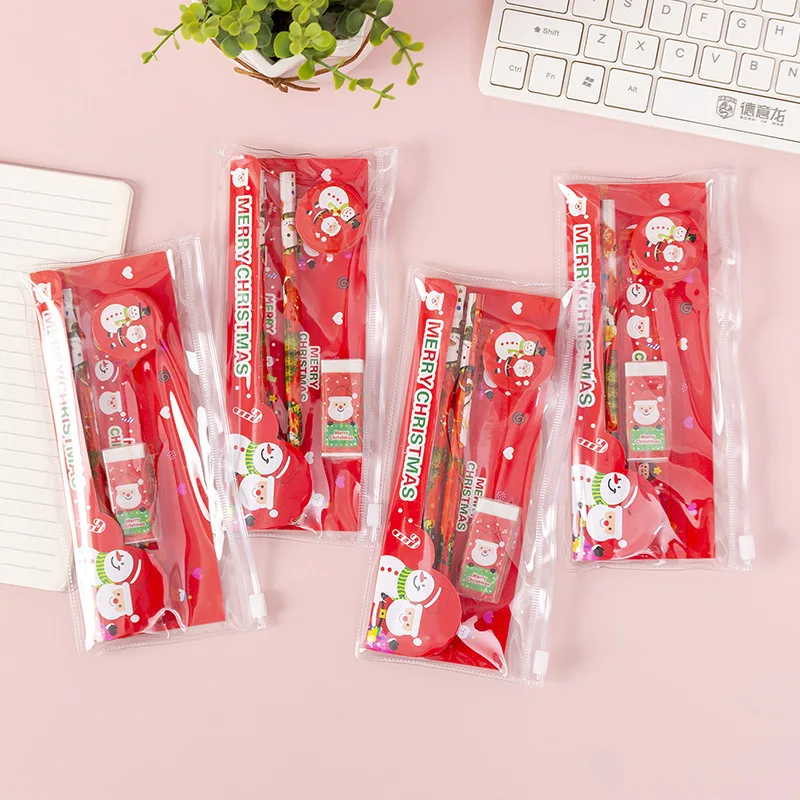 Yatniee Christmas Stationery Set Pencil Eraser Sharpener Ruler Kit Pen Bag Student School Office Gift
Yatniee Christmas Stationery Set Pencil Eraser Sharpener Ruler Kit Pen Bag Student School Office Gift