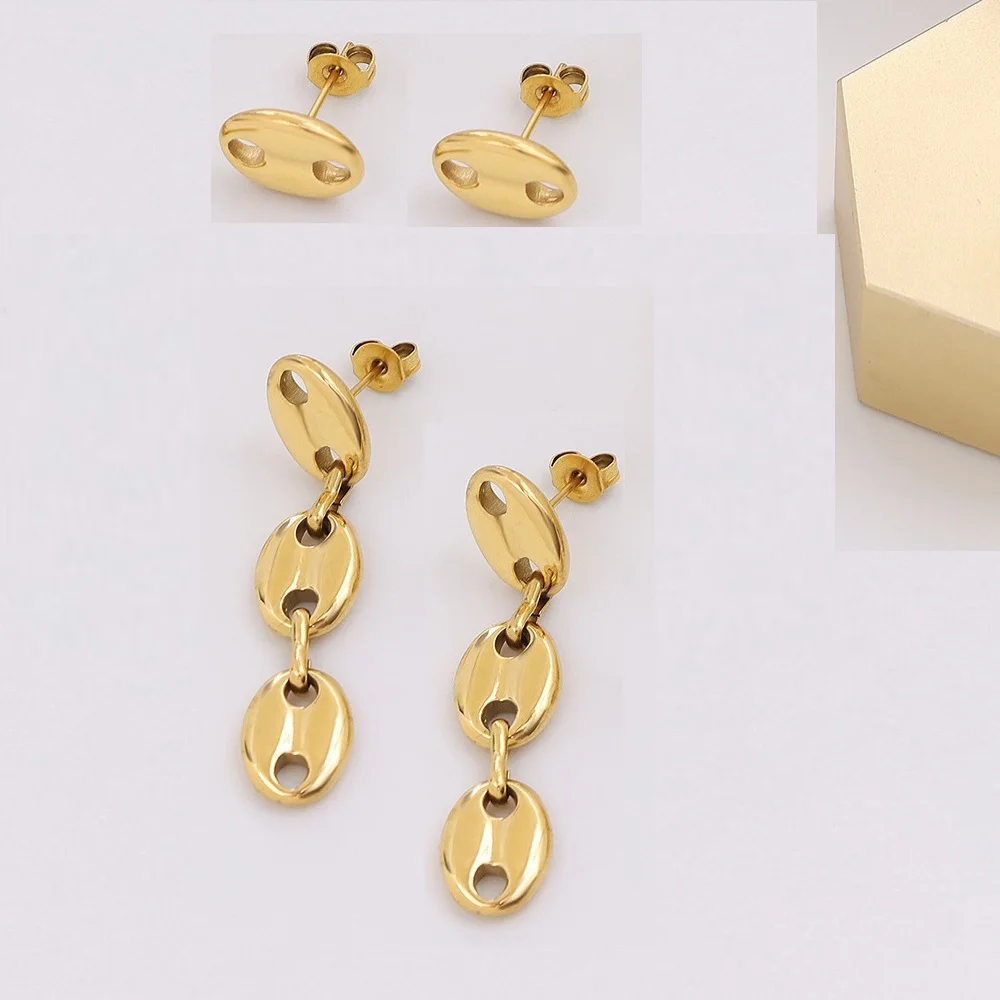 18K Gold Coffee Bean Earrings for Women Fashion Jewelry Smooth Vintage Cute Clothes Accessories Wedding Gifts DIY
18K Gold Coffee Bean Earrings for Women Fashion Jewelry Smooth Vintage Cute Clothes Accessories Wedding Gifts DIY