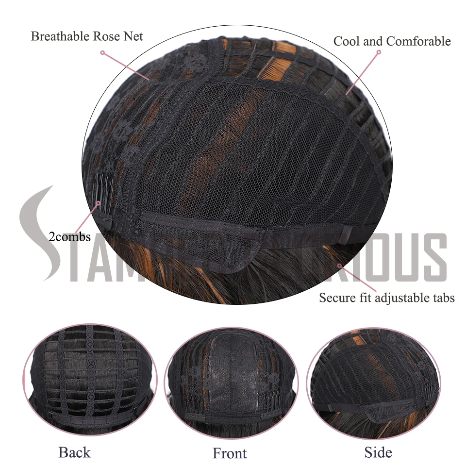 Stamped Glorious Short Wavy Wig with Bangs Synthetic Wigs for Black Women Natural Brown Mixed Black Hair Bob Wigs Heat Resistant
Stamped Glorious Short Wavy Wig with Bangs Synthetic Wigs for Black Women Natural Brown Mixed Black Hair Bob Wigs Heat Resistant