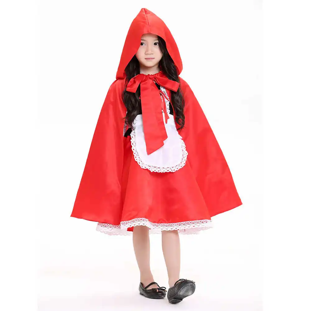 New Little Red Riding Hood cosplay costume Fantasy Outfit With Cloak halloween fancy dress clothing for Kids girl Chirstmas
New Little Red Riding Hood cosplay costume Fantasy Outfit With Cloak halloween fancy dress clothing for Kids girl Chirstmas