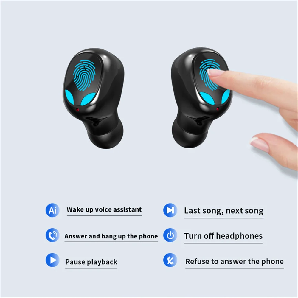 TWS Bluetooth Earphone 5.1 Wireless Handsfree Earbuds True Hifi Stereo for Car Driving Game Sport Support Voice Assistant
TWS Bluetooth Earphone 5.1 Wireless Handsfree Earbuds True Hifi Stereo for Car Driving Game Sport Support Voice Assistant