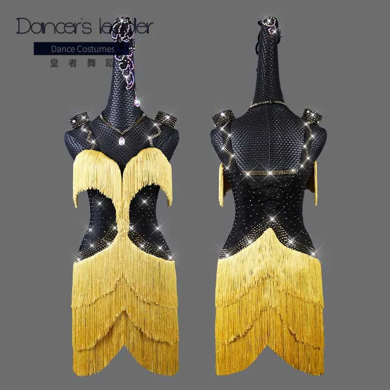 Latin Dance Dress Professional Competition Costume Diamond Tassel Dance Skirt Female Adult Children Custom Professional Costume
Latin Dance Dress Professional Competition Costume Diamond Tassel Dance Skirt Female Adult Children Custom Professional Costume