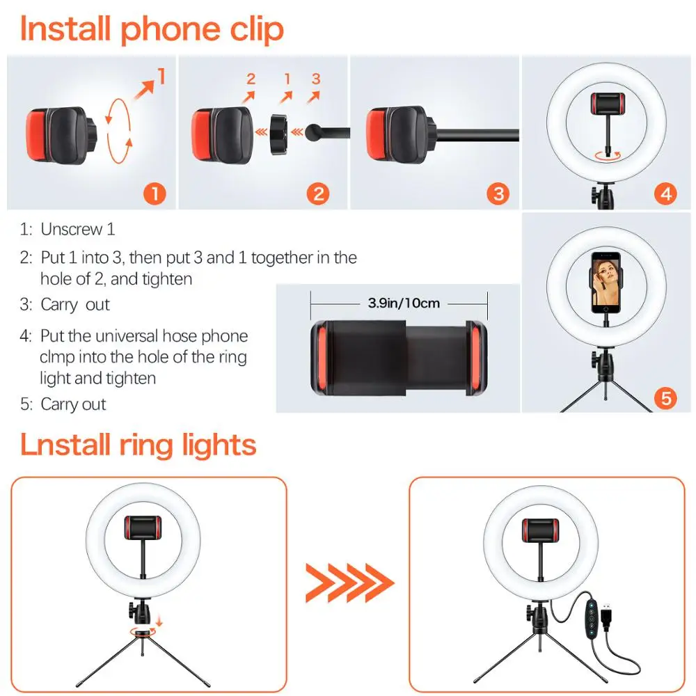 10inch Mini LED Desktop Video Ring Light Photography Photo Camera Selfie Lamp with Tripod For YouTube Live Photo Fill light
10inch Mini LED Desktop Video Ring Light Photography Photo Camera Selfie Lamp with Tripod For YouTube Live Photo Fill light
