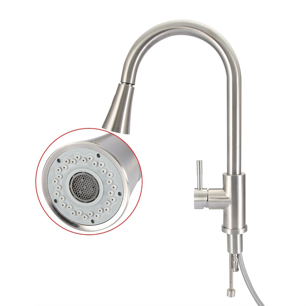 UK Standard G1/2" Brushed Stainless Steel Pull Out Kitchen Faucet Tap Cold Hot Water Pull-Out Design And Universal Spout
UK Standard G1/2" Brushed Stainless Steel Pull Out Kitchen Faucet Tap Cold Hot Water Pull-Out Design And Universal Spout