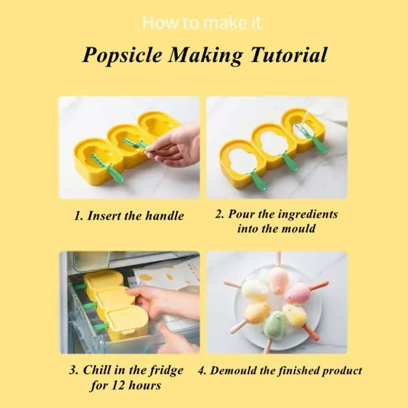 Ice Cream Mold Silicone Bird Shape Popsicle Mould With Sticks 3 Cell Ice Cube Tray DIY Dessert Cake Decoration Tool
Ice Cream Mold Silicone Bird Shape Popsicle Mould With Sticks 3 Cell Ice Cube Tray DIY Dessert Cake Decoration Tool