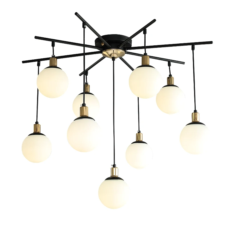 Nordic iron LED Chandelier Glass Ball Lights Magic Chandelier Postmodern for Restaurant home livingroom kitchen hanging lighting
Nordic iron LED Chandelier Glass Ball Lights Magic Chandelier Postmodern for Restaurant home livingroom kitchen hanging lighting