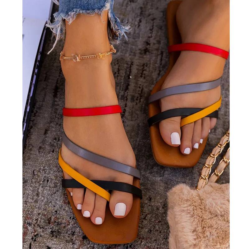 Women Sandals 2021 Fashion Mix Color Summer Shoes Women Flip Flop Flat Sandalias Mujer Summer Beach Slippers Female Causal Shoes
Women Sandals 2021 Fashion Mix Color Summer Shoes Women Flip Flop Flat Sandalias Mujer Summer Beach Slippers Female Causal Shoes