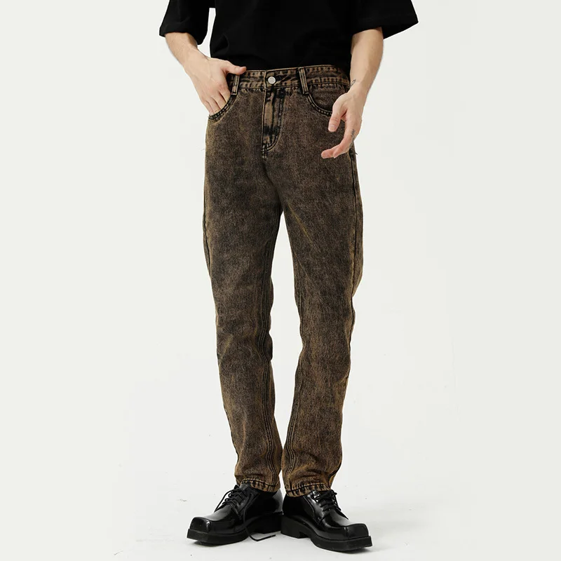 Men's Wear 2021 Autumn Vintage Washing Korean Streetwear Fashion Straight Zipper Slit Jeans Casual Denim Trousers For Male
Men's Wear 2021 Autumn Vintage Washing Korean Streetwear Fashion Straight Zipper Slit Jeans Casual Denim Trousers For Male
