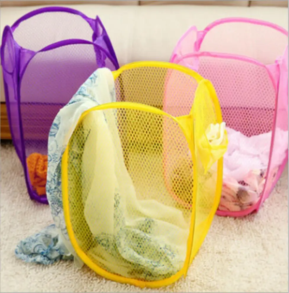 Nylon Mesh Fabric Laundry Basket Storage Basket for Toy Washing Basket Dirty Clothes Sundries Basket Box Foldable H0535
Nylon Mesh Fabric Laundry Basket Storage Basket for Toy Washing Basket Dirty Clothes Sundries Basket Box Foldable H0535