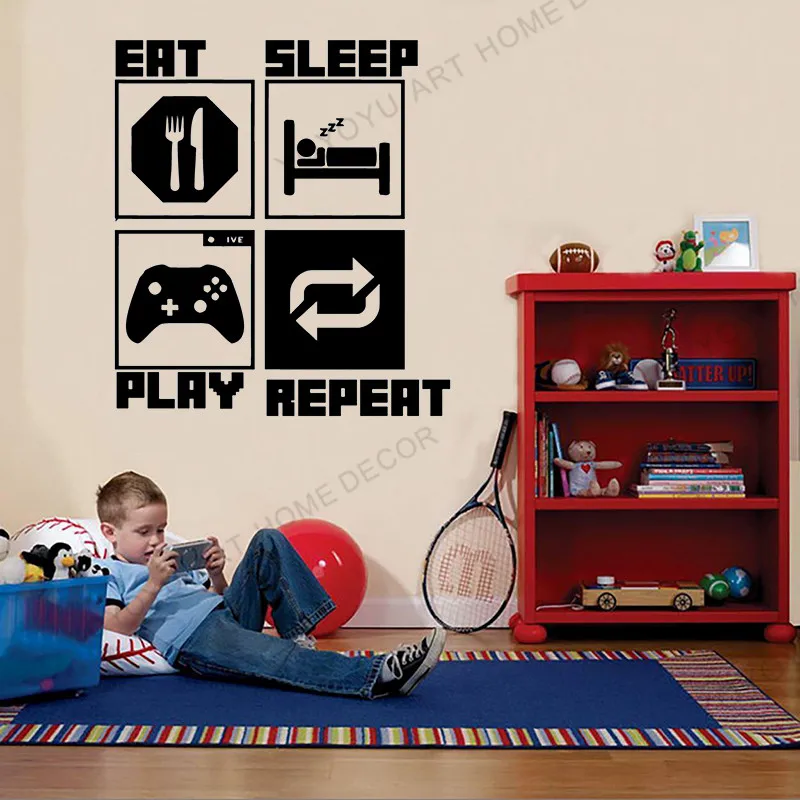 Игровая Настенная Наклейка «Eat Sleep», настенная Фреска с контроллером, видеоигра, настенная наклейка, индивидуальные виниловые обои для детс...
Игровая Настенная Наклейка «Eat Sleep», настенная Фреска с контроллером, видеоигра, настенная наклейка, индивидуальные виниловые обои для детс...