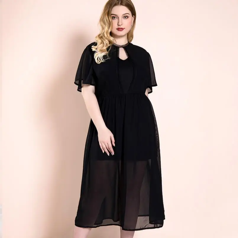 2021 Summer Plus Size Elegant Women's OL Commuter Ruffle Lace Black High Waist Dress Ladies Chiffon Holiday Skirt
2021 Summer Plus Size Elegant Women's OL Commuter Ruffle Lace Black High Waist Dress Ladies Chiffon Holiday Skirt