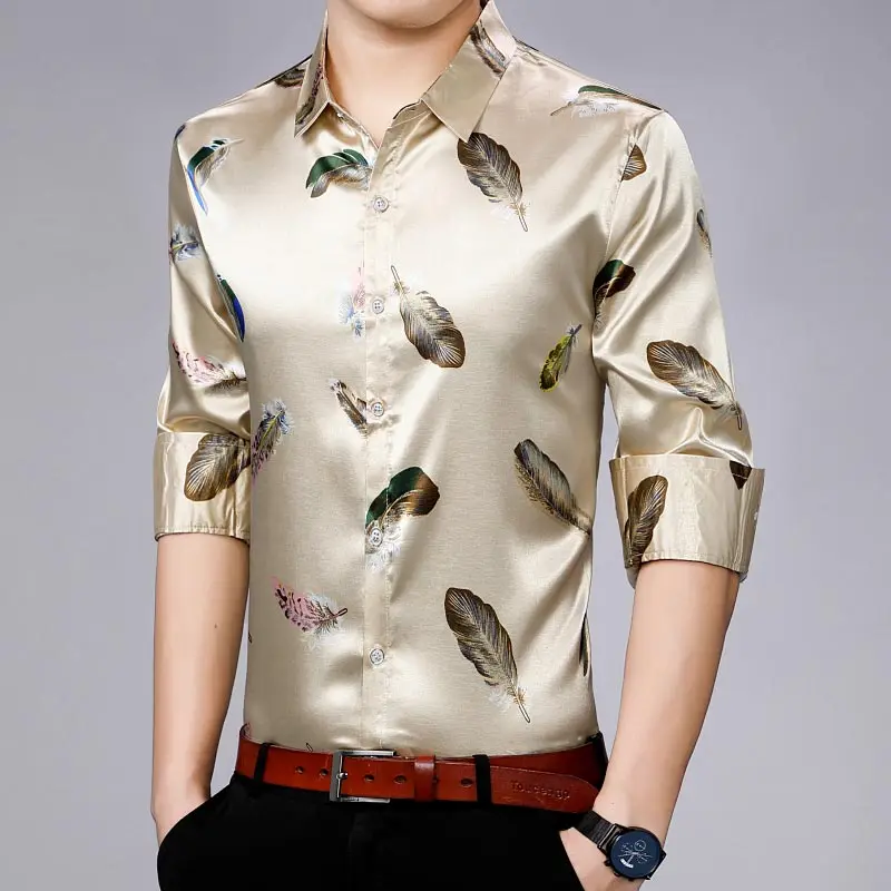 2021 Brand New Long Sleeve Men Social Shirt Streetwear Casual Feather Shirts Dress Mens Slim Regular Fit Clothes Fashions
2021 Brand New Long Sleeve Men Social Shirt Streetwear Casual Feather Shirts Dress Mens Slim Regular Fit Clothes Fashions