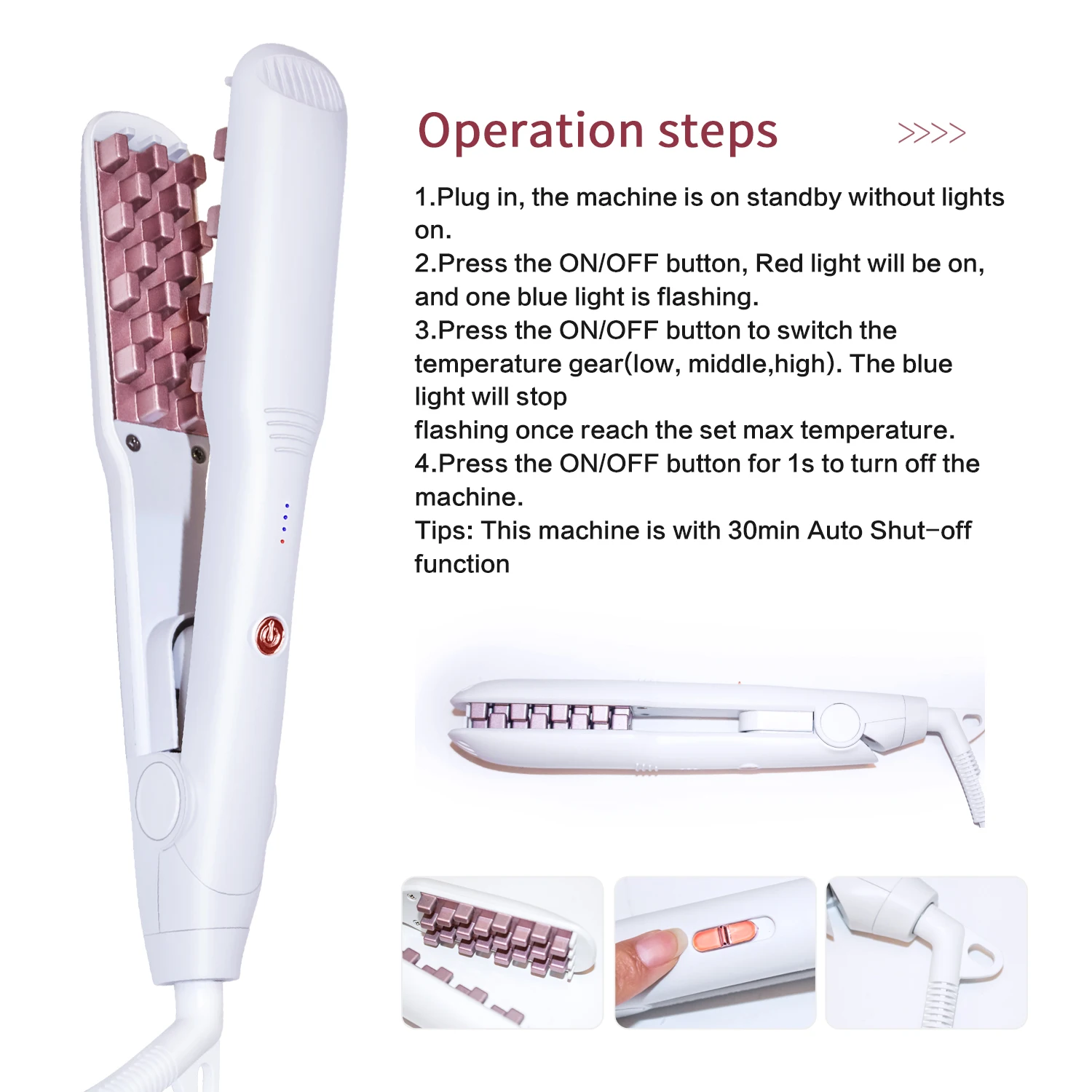 Volumizing Iron Hair Straightener Curling Iron Professional Hair Curlers Hair Crimping Ceramic Corrugated Curling Iron Styling 
Volumizing Iron Hair Straightener Curling Iron Professional Hair Curlers Hair Crimping Ceramic Corrugated Curling Iron Styling