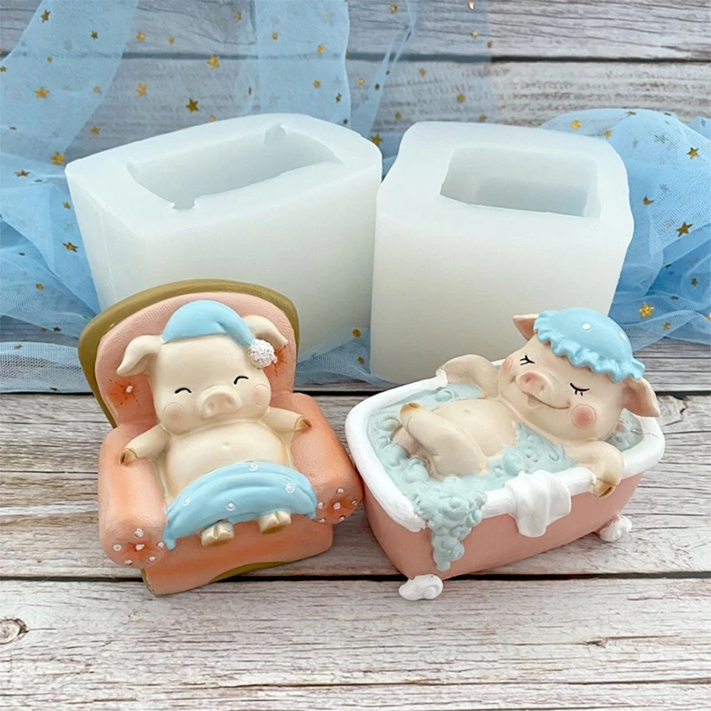 Handmade Soft Silicone Soap Mold Creative Cartoon Pig Moulds Christmas Parties Decorative Accessories Resin Artworks 
Handmade Soft Silicone Soap Mold Creative Cartoon Pig Moulds Christmas Parties Decorative Accessories Resin Artworks