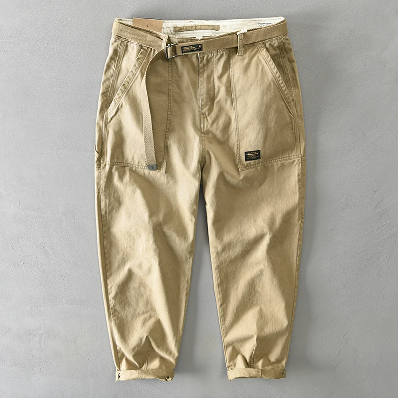 Casual Belt Mid Waist High Quality Pencil Trouser New Men Cargo Pants Cotton Solid Color Korean Style Male Pants
Casual Belt Mid Waist High Quality Pencil Trouser New Men Cargo Pants Cotton Solid Color Korean Style Male Pants