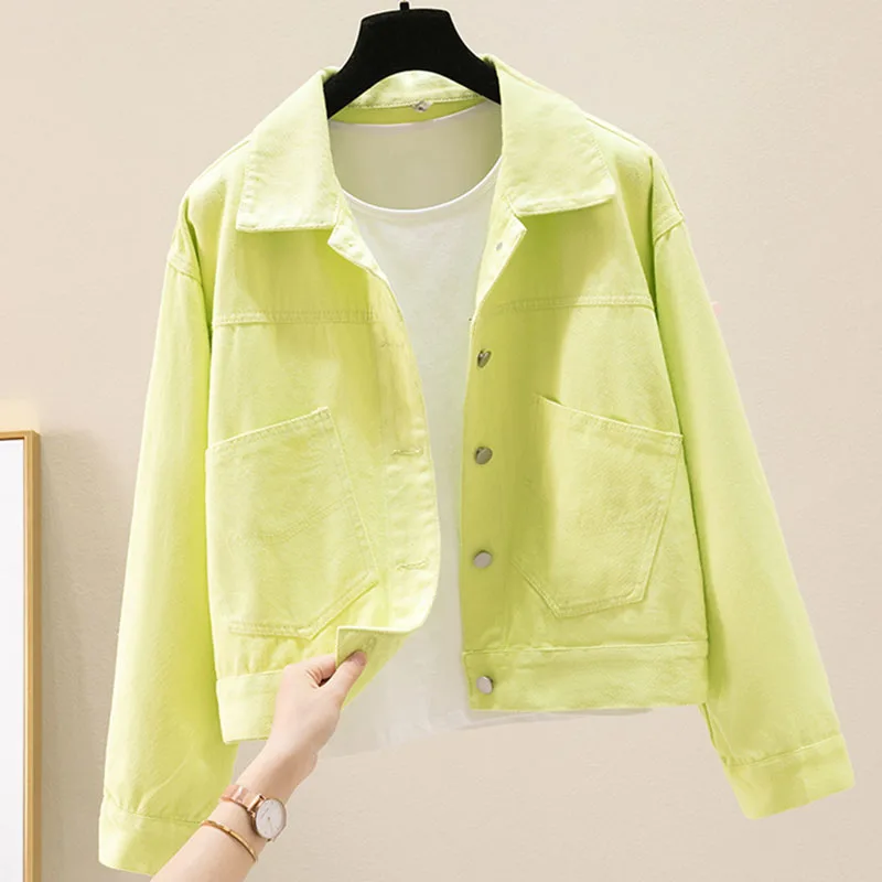 Women Jeans Jackets Casual Classic Style Coats Spring Loose Vogue Long Sleeve Ladies All-Match Denim Outer Clothing
Women Jeans Jackets Casual Classic Style Coats Spring Loose Vogue Long Sleeve Ladies All-Match Denim Outer Clothing