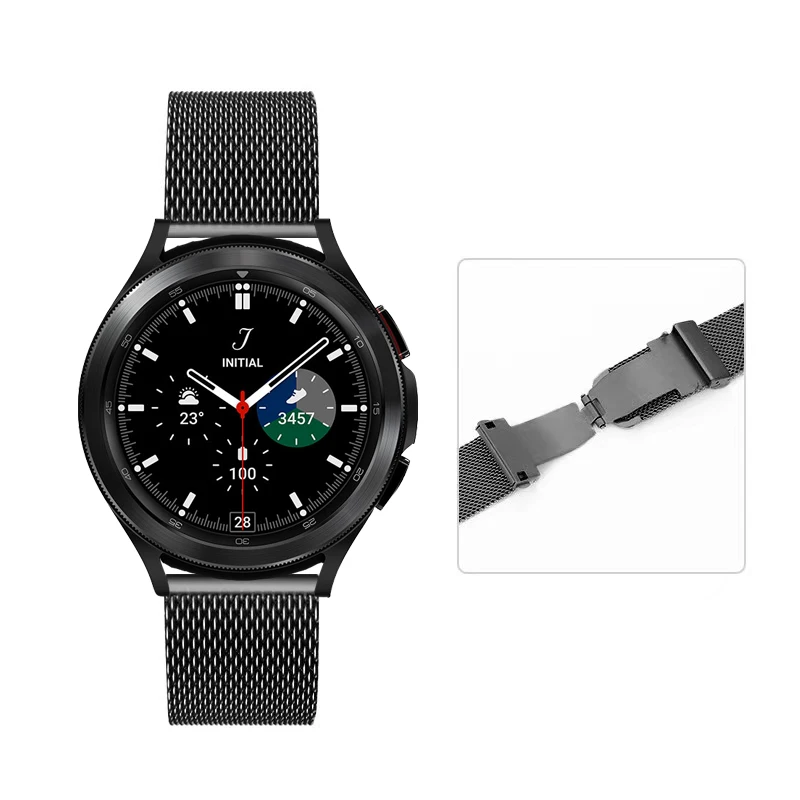 20mm Milanese strap for Samsung Galaxy Watch 4 40mm 44mm Metal butterfly buckle strap for Galaxy Watch 4 Classic 42mm 46mm band
20mm Milanese strap for Samsung Galaxy Watch 4 40mm 44mm Metal butterfly buckle strap for Galaxy Watch 4 Classic 42mm 46mm band