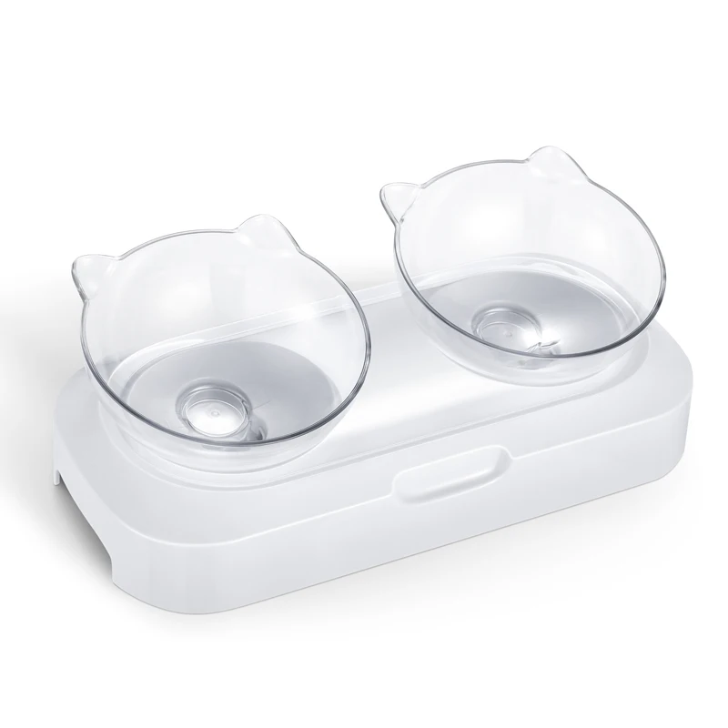 Cat Double Bowls Dog Transparent feeding dish Pet Food And Water Bowls 15 degree adjustable
Cat Double Bowls Dog Transparent feeding dish Pet Food And Water Bowls 15 degree adjustable