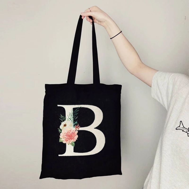Flower Letter Shoping Bags Custom Tote Bag Simple Large Designer Handbags Shoulder Canvas Shopping Bags for Boutique
Flower Letter Shoping Bags Custom Tote Bag Simple Large Designer Handbags Shoulder Canvas Shopping Bags for Boutique