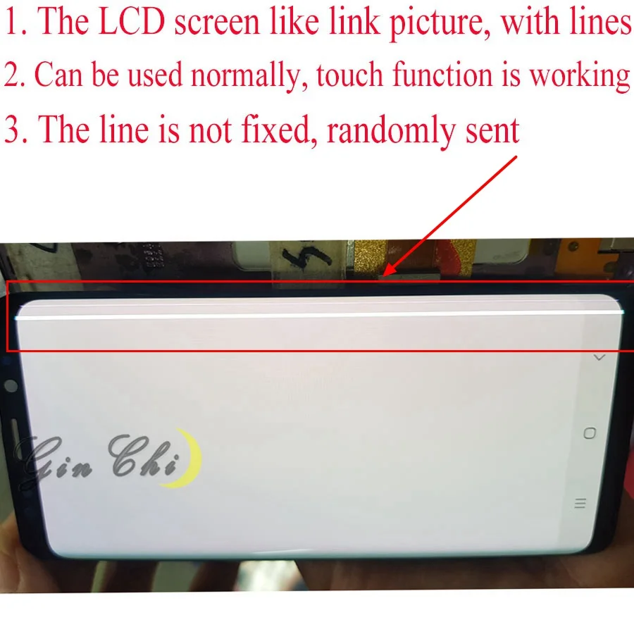 Сенсорный ЖК-дисплей для Samsung S9 G960 G965 Plus с полосой дисплей дефектным экраном |