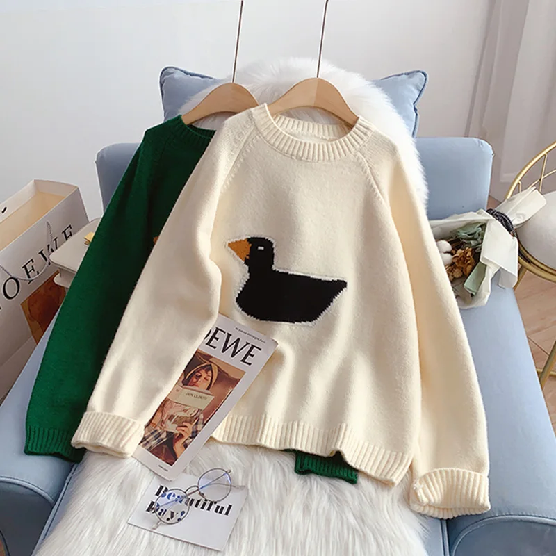 EBAIHUI Women Sweater Embroidery Cartoon Duck Japanese Style Pullover Harajuku Preppy Loose Sweet Jumper Knitted Long Sleeve Top
EBAIHUI Women Sweater Embroidery Cartoon Duck Japanese Style Pullover Harajuku Preppy Loose Sweet Jumper Knitted Long Sleeve Top