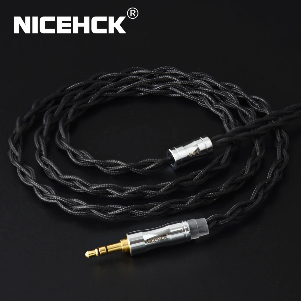 NICEHCK C4 1 Cable 6N Single Crystal Copper UPOCC посеребренный 3 5/2 5/4 4 мм MMCX/2Pin/QDC/NX7 для KXXS Kanas TFZ F3