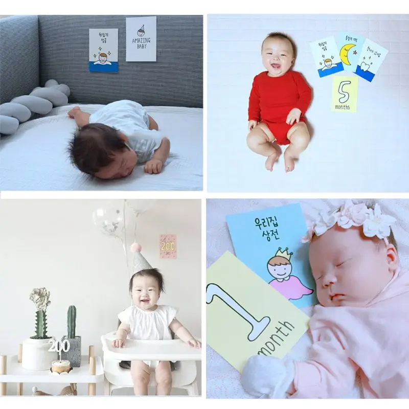 32 Pcs/Set Month Card Baby Monthly Newborn Pregnant Photos Funny Cartoon Photography Photo Cards Stickers Shot Record
32 Pcs/Set Month Card Baby Monthly Newborn Pregnant Photos Funny Cartoon Photography Photo Cards Stickers Shot Record