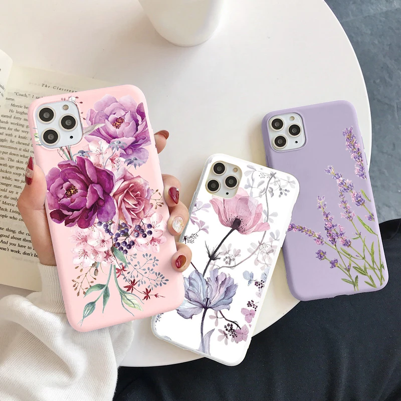 

Vintage Flowers Leaves For Samsung Galaxy A50 A51 A52 A70 A71 A72 A32 A31 A40 A21S A12 S21 S20 FE S10 S9 Plus S10E Case Cover