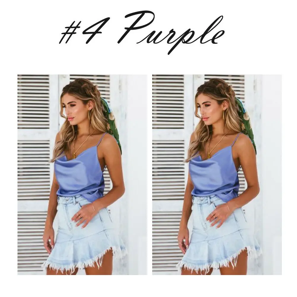 Women Silk Satin Plain Sleeveless Strappy Cami Camisole Vest Tank Top S-XL
Women Silk Satin Plain Sleeveless Strappy Cami Camisole Vest Tank Top S-XL