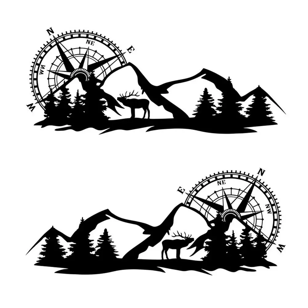 2PCS Auto Body Sticker Car Stickers Styling Decals Large Compass Navigation W/Mountain Deer For Camper Van Motorhome Car Styling
2PCS Auto Body Sticker Car Stickers Styling Decals Large Compass Navigation W/Mountain Deer For Camper Van Motorhome Car Styling