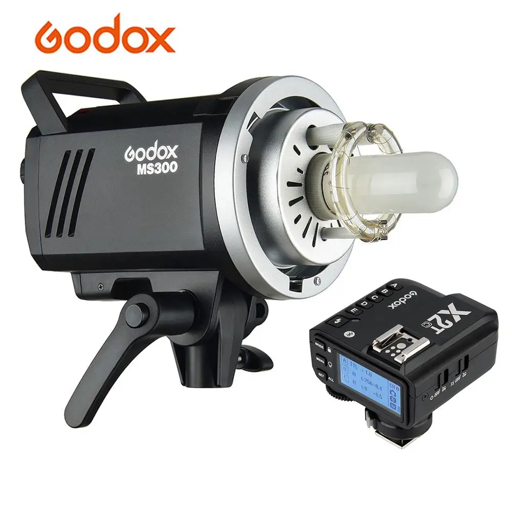 

Godox MS300 Studio Flash Strobe Light 300Ws+X2T-C E-TTL II Wireless Flash Trigger 150W Lamp Bowens Mount for Canon DSLR Camera