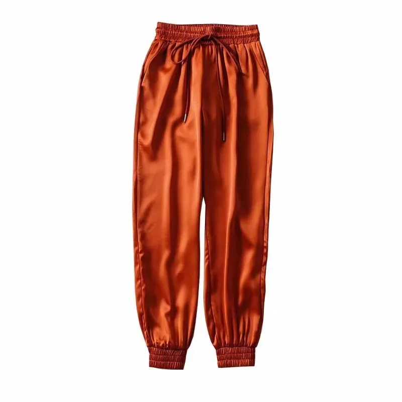 Summer Satin Cargo Pants Women Europe Loose Casual Sport Women Joggers Streetwear Cargo Pants Women
Summer Satin Cargo Pants Women Europe Loose Casual Sport Women Joggers Streetwear Cargo Pants Women