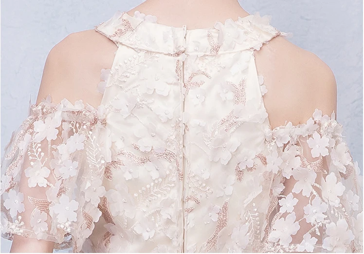 Champagne O-Neck Party Dress Womens Long Evening Cheongsam Flower Oriental Wedding Qipao Elegant Gown Clothes Vestido XS-3XL 
Champagne O-Neck Party Dress Womens Long Evening Cheongsam Flower Oriental Wedding Qipao Elegant Gown Clothes Vestido XS-3XL