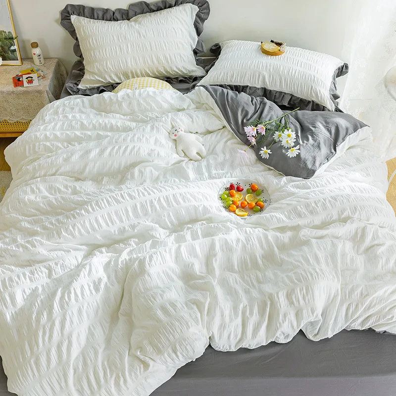 Summer Bedding Set King Queen Size Nordic Bed Cover 150 Seersucker Bed Sheets And Pillowcases Bedspreads For Double Bed 150
Summer Bedding Set King Queen Size Nordic Bed Cover 150 Seersucker Bed Sheets And Pillowcases Bedspreads For Double Bed 150