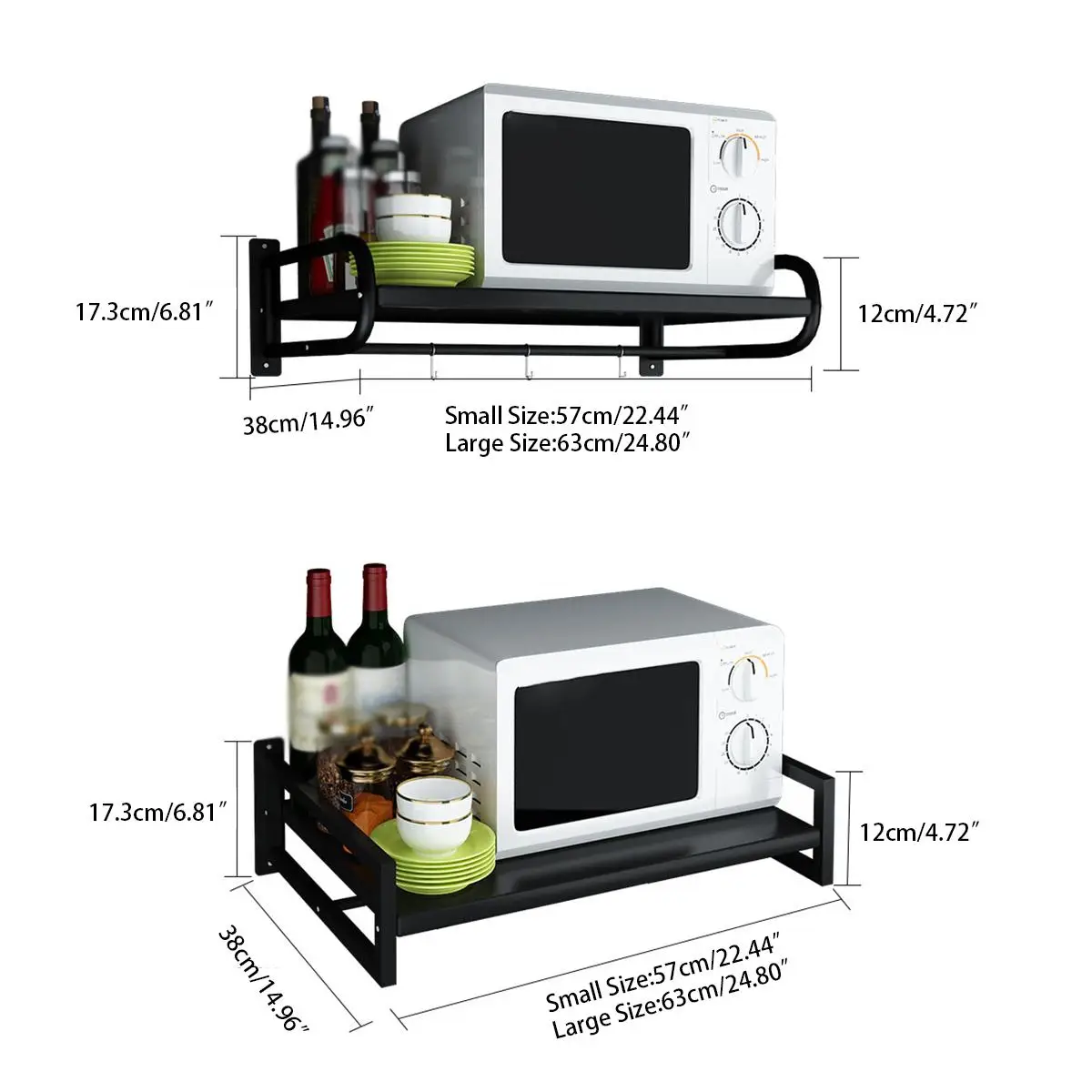 Wall Mounted Rack Metal Kitchen Storagde Rack Microwave Oven Organizer Holder Seasoning Bottle Rack Kitchen Tool Kitchen Shelf
Wall Mounted Rack Metal Kitchen Storagde Rack Microwave Oven Organizer Holder Seasoning Bottle Rack Kitchen Tool Kitchen Shelf