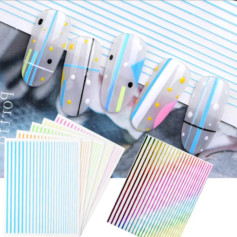8x10cm Fashion Rainbow Stripes Nail Art Stickers Waterproof Self-adhesive Discoloration Nail Decoration DIY Manicure Decals
8x10cm Fashion Rainbow Stripes Nail Art Stickers Waterproof Self-adhesive Discoloration Nail Decoration DIY Manicure Decals