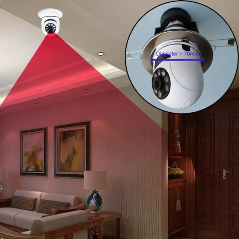 1080P PTZ Wi-Fi камера E27 лампочка новейшая модель системы видеонаблюдения для