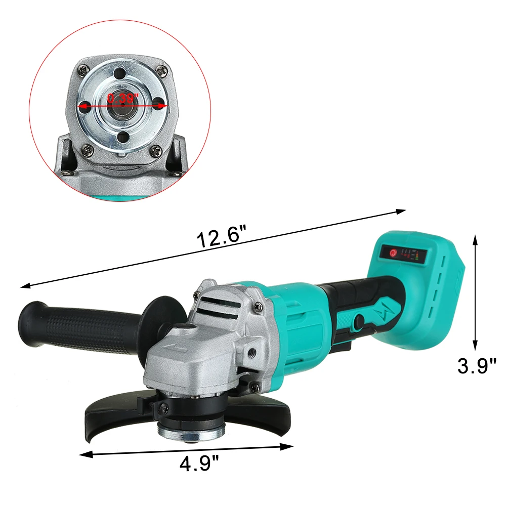 800W 125mm Cordless Angle Grinder Eletric Grinder Brushless DIY Power Tools Cutting Grinding Machine For Makita 18V Battery
800W 125mm Cordless Angle Grinder Eletric Grinder Brushless DIY Power Tools Cutting Grinding Machine For Makita 18V Battery