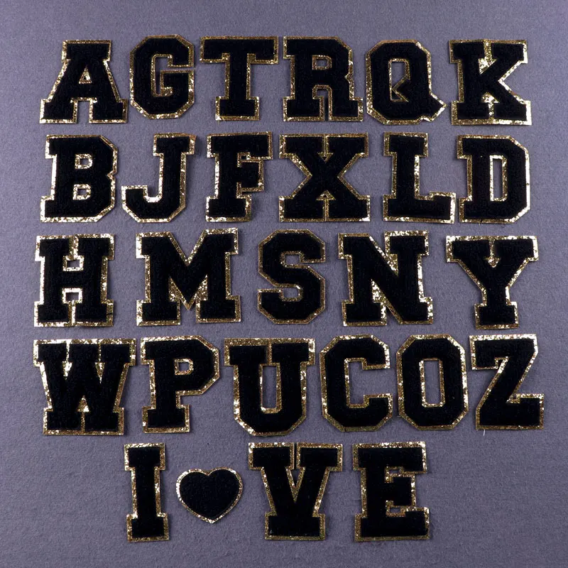 Letters Alphabet Towel Sequin Embroidered Patches For Children Clothing Badgs Jeans Sew On Accessories DIY Patch Applique Black
Letters Alphabet Towel Sequin Embroidered Patches For Children Clothing Badgs Jeans Sew On Accessories DIY Patch Applique Black