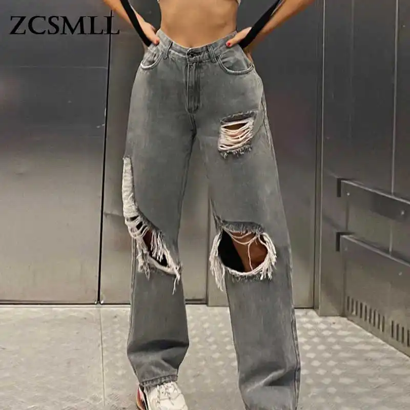 ZCSMLL Irregular Hole Jeans Women's Spring 2021 New High Waist Straight Tube Streetwear Gray Denim Pants Female Trendy TH071
ZCSMLL Irregular Hole Jeans Women's Spring 2021 New High Waist Straight Tube Streetwear Gray Denim Pants Female Trendy TH071
