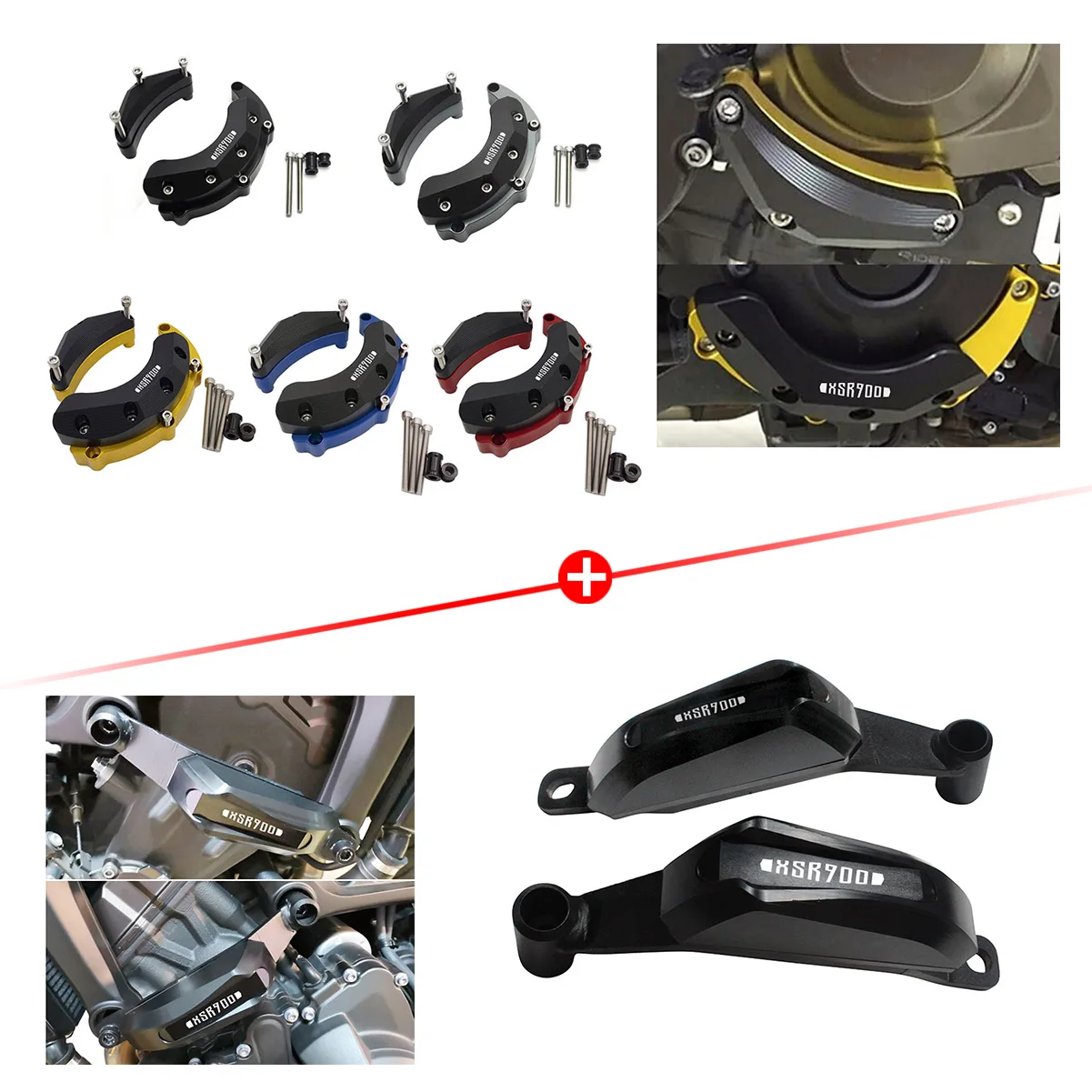 SEMSPEED для Yamaha MT 09 XSR900 XSR 900 2016 2019 2020 CNC защита двигателя Краш Рамка слайдер Крышка Pad