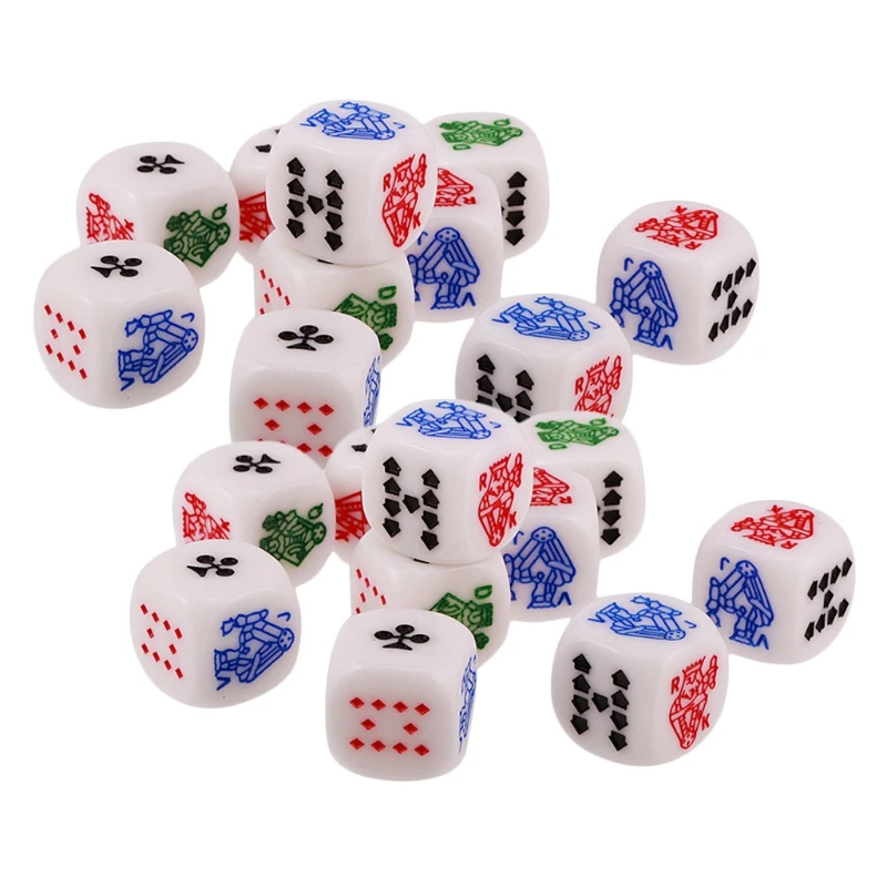 10pcs 6 Sided D6 Dice King Queen Jack 16mm Acrylic Poker Gaming Card Game Dices Q1FF
10pcs 6 Sided D6 Dice King Queen Jack 16mm Acrylic Poker Gaming Card Game Dices Q1FF