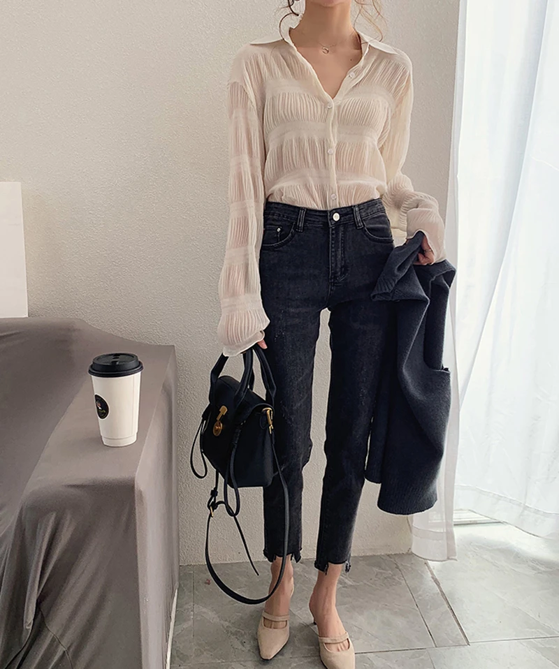 New 2021 Spring Vintage Elegant Women Chiffon Blouses Casual Long Sleeve Blusas Femme Turn-down Collar Solid Shirts Female Tops
New 2021 Spring Vintage Elegant Women Chiffon Blouses Casual Long Sleeve Blusas Femme Turn-down Collar Solid Shirts Female Tops