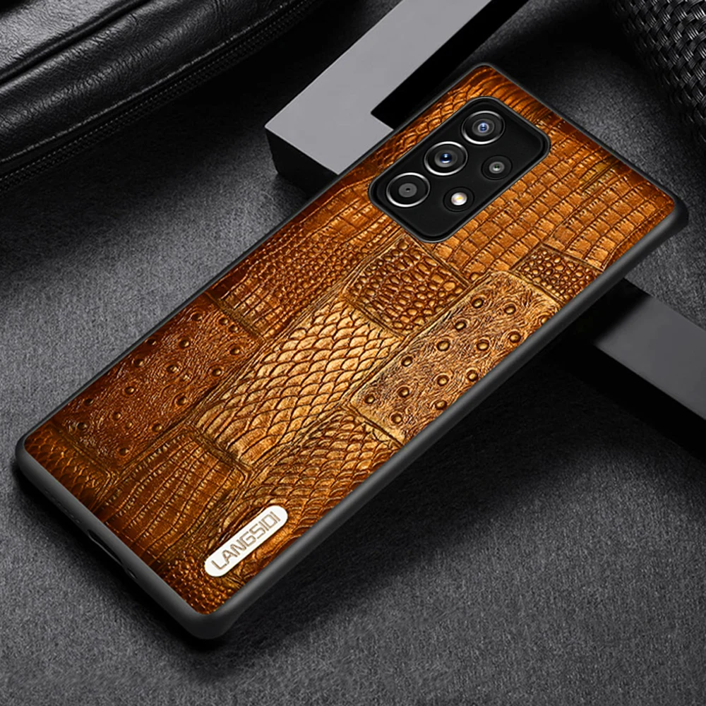 LANGSIDI Leather Phone case For samsung Galaxy A52 A72 a51 Genuine leather shockproof cover For samsung a72 S21 ultra a52 fundas
LANGSIDI Leather Phone case For samsung Galaxy A52 A72 a51 Genuine leather shockproof cover For samsung a72 S21 ultra a52 fundas