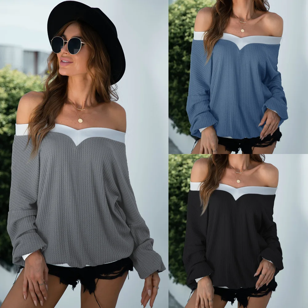 Women's Black Sexy V-neck Off Shoulder Long Sleeve Knitted Top T-shirt Fall Fashion Casual Oversized Harajuku Vintage Streetwear
Women's Black Sexy V-neck Off Shoulder Long Sleeve Knitted Top T-shirt Fall Fashion Casual Oversized Harajuku Vintage Streetwear